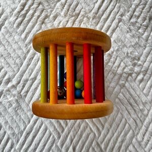 Grimm’s Baby Wooden Rainbow Rolling Wheel Toy